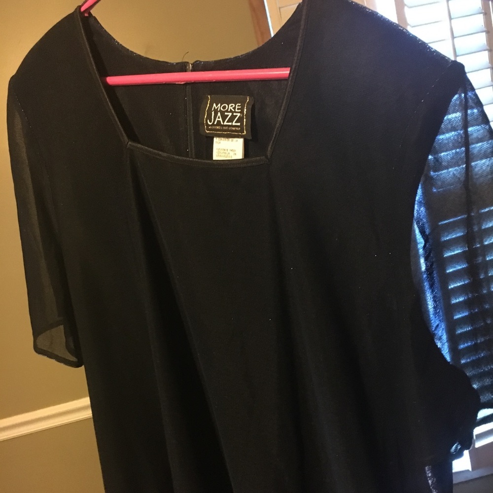 Sparkling navy blue mid length dress size 24